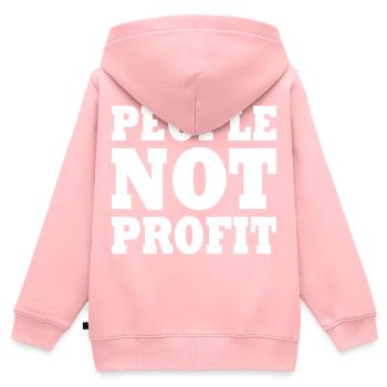 People not profit - Kinder Premium Organic Zip Hoodie - Rosa - Hinten - AI Model Kid Female (0cm)