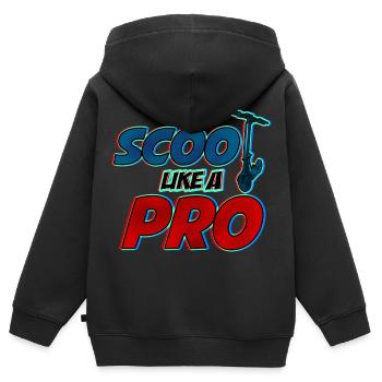 Scoot like a Pro! Cooles Geschenk für Stuntscooter - Kinder Premium Organic Zip Hoodie - Schwarz - Hinten - AI Model Kid Male (0cm)