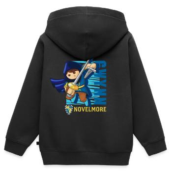 Playmobil Novelmore Charakter Gwynn - Kinder Premium Organic Zip Hoodie - Schwarz - Hinten - AI Model Kid Male (0cm)