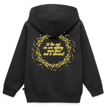 Sternenstaub & Liebe - Kinder Premium Organic Zip Hoodie - Schwarz - Hinten - AI Model Kid Male (0cm)