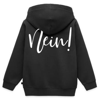 Nein! - Kinder Premium Organic Zip Hoodie - Schwarz - Hinten - AI Model Kid Male (0cm)