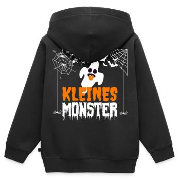 Kleines Monster lustiges Halloween Kostüm T-Shirt - Kinder Premium Organic Zip Hoodie - Schwarz - Hinten - AI Model Kid Male (0cm)