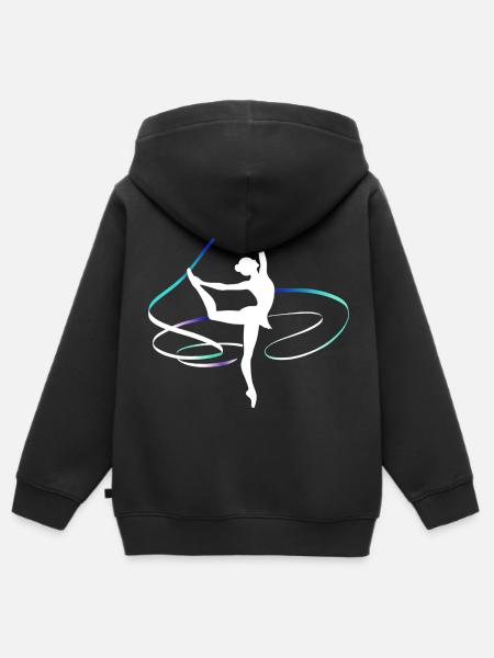 Tanzen - Kinder Premium Organic Zip Hoodie - Schwarz