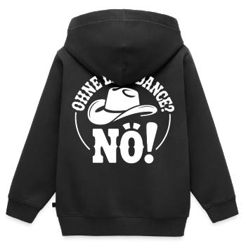 Not without line dancing - Kids Premium Organic Zip-up Hoodie - black - Back - AI Model Kid Male (0cm)