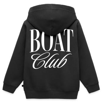 Boat Club - Kinder Premium Organic Zip Hoodie - Schwarz - Hinten - AI Model Kid Male (0cm)