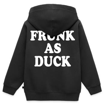 Frunk as duck - Kinder Premium Organic Zip Hoodie - Schwarz - Hinten - AI Model Kid Male (0cm)