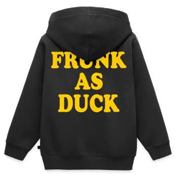 Frunk as duck - Kinder Premium Organic Zip Hoodie - Schwarz - Hinten - AI Model Kid Male (0cm)
