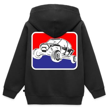 Beach Buggy Holiday Desert Buggy | Les couleurs peuvent être changées - Sweat Premium à capuche zippé enfant bio - noir - Dos - AI Model Kid Male (0cm)