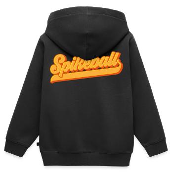 Farben änderbar | Spikeball Spike Ball Roundnet - Kinder Premium Organic Zip Hoodie - Schwarz - Hinten - AI Model Kid Male (0cm)