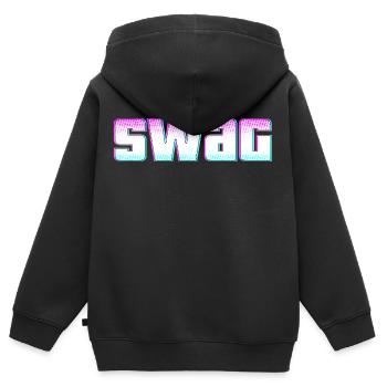 swag SWAG Swag - Kinder Premium Organic Zip Hoodie - Schwarz - Hinten - AI Model Kid Male (0cm)