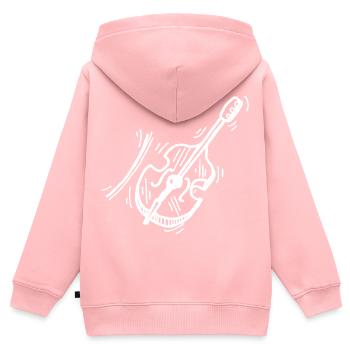 Violine - Violinist - Kinder Premium Organic Zip Hoodie - Rosa - Hinten - AI Model Kid Female (0cm)