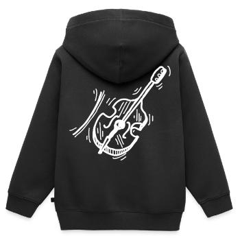 Violine - Violinist - Kinder Premium Organic Zip Hoodie - Schwarz - Hinten - AI Model Kid Male (0cm)