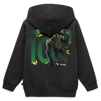 schleich® ELDRADOR® CREATURES Zehnter Geburtstag - Kinder Premium Organic Zip Hoodie - Schwarz - Hinten - AI Model Kid Male (0cm)
