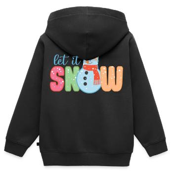 Let It Snow Funny Snowman Winter Christmas Gift - Sweat Premium à capuche zippé enfant bio - noir - Dos - AI Model Kid Male (0cm)