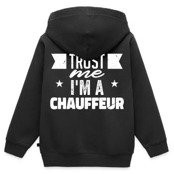 Car Driver | Gift Driver - Kids Premium Organic Zip-up Hoodie - black - Back - AI Model Kid Male (0cm)