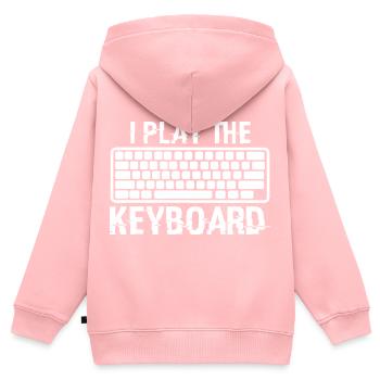 I Play The Keyboard Present For Coding Lover Gamer - Kids Premium Organic Zip-up Hoodie - rose - Back - AI Model Kid Female (0cm)