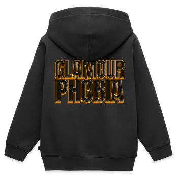 Glamourphobia Glamour Phobia Noble Glitter Phobia - Kids Premium Organic Zip-up Hoodie - black - Back - AI Model Kid Male (0cm)