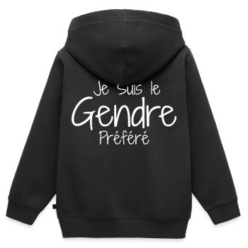 Schwiegersohn Humor, Schwiegersohn Idealer Humor - Kinder Premium Organic Zip Hoodie - Schwarz - Hinten - AI Model Kid Male (0cm)