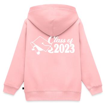Klasse von 2023 Abschlussfeier Geschenk für ihn und sie - Kinder Premium Organic Zip Hoodie - Rosa - Hinten - AI Model Kid Female (0cm)