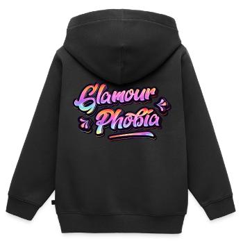 Glamourphobia Glamour Phobia - Kinder Premium Organic Zip Hoodie - Schwarz - Hinten - AI Model Kid Male (0cm)