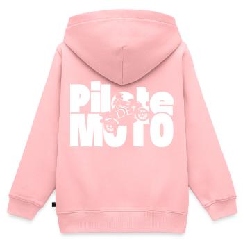 Motorradfahrer - Kinder Premium Organic Zip Hoodie - Rosa - Hinten - AI Model Kid Female (0cm)