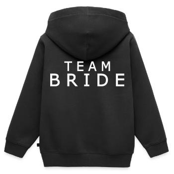 Team bride - Kinder Premium Organic Zip Hoodie - Schwarz - Hinten - AI Model Kid Male (0cm)