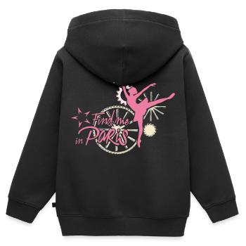 Find me in Paris Logo - Kinder Premium Organic Zip Hoodie - Schwarz - Hinten - AI Model Kid Male (0cm)