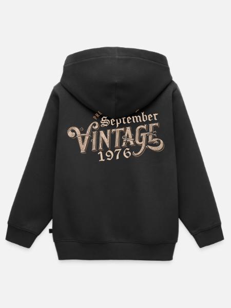 Anniversaire Septembre 1976 Cadeau Septembre 1976 - Hoodie Premium med dragkedja barn ekologisk - svart