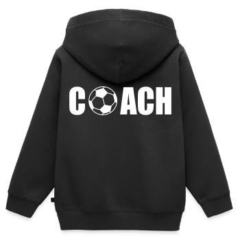 Coach - Sweat Premium à capuche zippé enfant bio - noir - Dos - AI Model Kid Male (0cm)