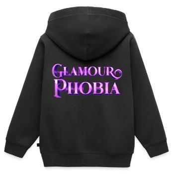 Glamourphobia Glamour Phobia - Kinder Premium Organic Zip Hoodie - Schwarz - Hinten - AI Model Kid Male (0cm)