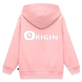 ORIGINE AFRIQUE - Sweat Premium à capuche zippé enfant bio - rose - Dos - AI Model Kid Female (0cm)