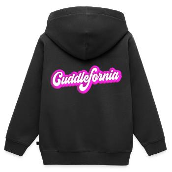Cuddlefornia cuddlefornia cuddle - Kids Premium Organic Zip-up Hoodie - black - Back - AI Model Kid Male (0cm)