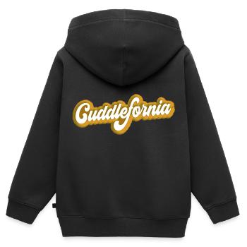 Cuddlefornia cuddlefornia cuddle - Kids Premium Organic Zip-up Hoodie - black - Back - AI Model Kid Male (0cm)