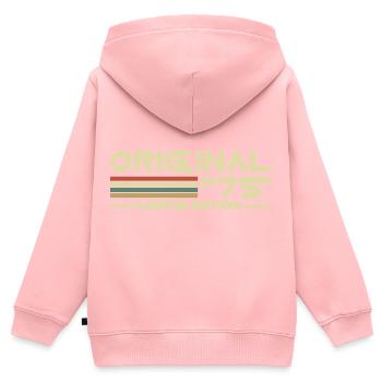 1975 - Kinder Premium Organic Zip Hoodie - Rosa - Hinten - AI Model Kid Female (0cm)