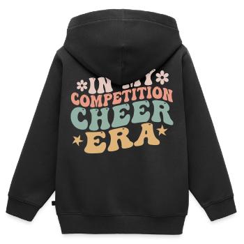 In My Competition Cheer Era - Sweat Premium à capuche zippé enfant bio - noir - Dos - AI Model Kid Male (0cm)