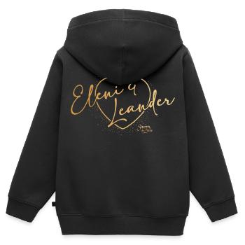 Sturm der Liebe Traumpaar Eleni & Leander - Kinder Premium Organic Zip Hoodie - Schwarz - Hinten - AI Model Kid Male (0cm)