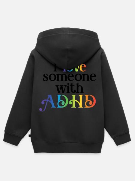 ADHS - Kinder Premium Organic Zip Hoodie - Schwarz