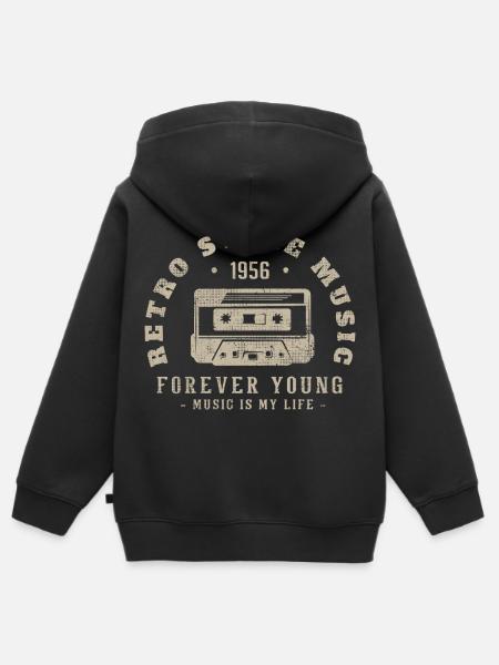 Rétro 1956 Cadeau D'anniversaire 1956 vintage 1956 - Hoodie Premium med dragkedja barn ekologisk - svart