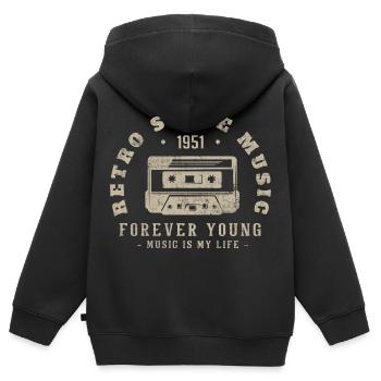 Retro 1951 Geburtstagsgeschenk 1951 Jahrgang 1951 - Kinder Premium Organic Zip Hoodie - Schwarz - Hinten - AI Model Kid Male (0cm)