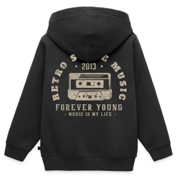 Retro 2013 Geburtstagsgeschenk 2013 Jahrgang 2013 - Kinder Premium Organic Zip Hoodie - Schwarz - Hinten - AI Model Kid Male (0cm)