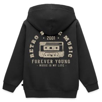 Retro 2001 Geburtstagsgeschenk 2001 Jahrgang 2001 - Kinder Premium Organic Zip Hoodie - Schwarz - Hinten - AI Model Kid Male (0cm)