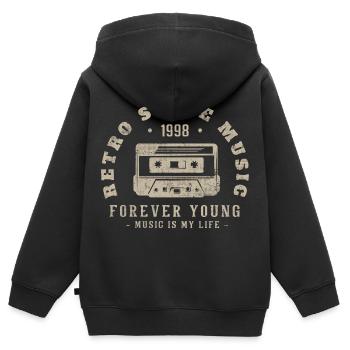 Retro 1998 Geburtstagsgeschenk 1998 Jahrgang 1998 - Kinder Premium Organic Zip Hoodie - Schwarz - Hinten - AI Model Kid Male (0cm)