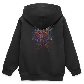 Sci-Fi Horror Design - Sweat Premium à capuche zippé enfant bio - noir - Dos - AI Model Kid Male (0cm)