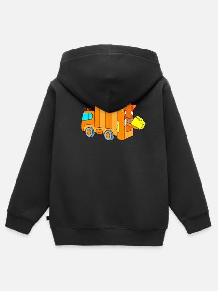 Garbage collection - Kids Premium Organic Zip-up Hoodie - black