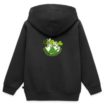 Vendredi pour l'avenir - Sweat Premium à capuche zippé enfant bio - noir - Dos - AI Model Kid Male (0cm)