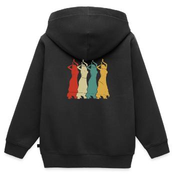 Bauchtanz ist eine Kunst - Kinder Premium Organic Zip Hoodie - Schwarz - Hinten - AI Model Kid Male (0cm)