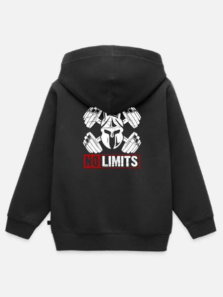 Fitnesstrainer - Kinder Premium Organic Zip Hoodie - Schwarz