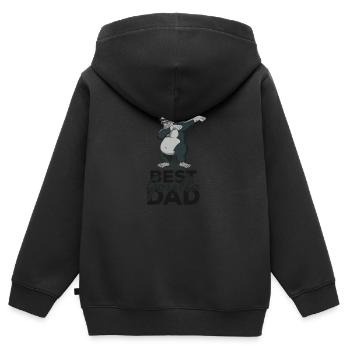 Der beste Vater - Kinder Premium Organic Zip Hoodie - Schwarz - Hinten - AI Model Kid Male (0cm)