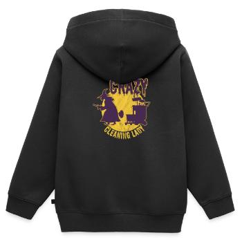 Verrückter Reiniger - Kinder Premium Organic Zip Hoodie - Schwarz - Hinten - AI Model Kid Male (0cm)