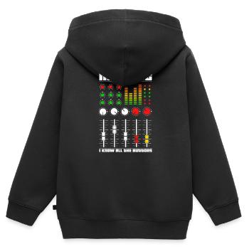 Panique de mixage audio - Sweat Premium à capuche zippé enfant bio - noir - Dos - AI Model Kid Male (0cm)
